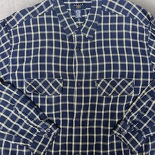 VTG 90s Split Button Up Shirt Mens Sz L Navy Blue Shirt Skateboarding Surf USA