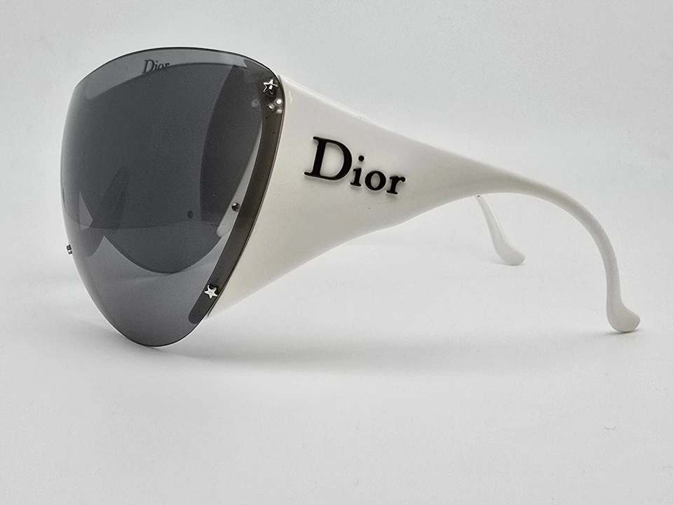 Gafas de sol Christian Dior Ski 1 9A5 marco blanco lentes grises con estuche Italia 141 mm Foto 4 de 4