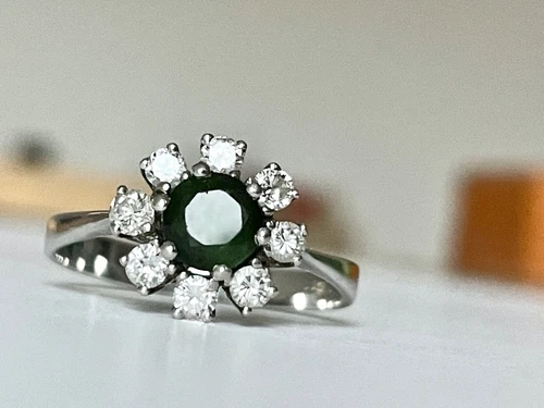 Echtschmuck-Ringe mit Diamant Brillantschliff Turmalin