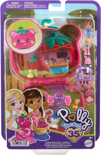 NEW - Polly Pocket Straw-Beary Patch Micro Doll Playset - Picture 8 of 8