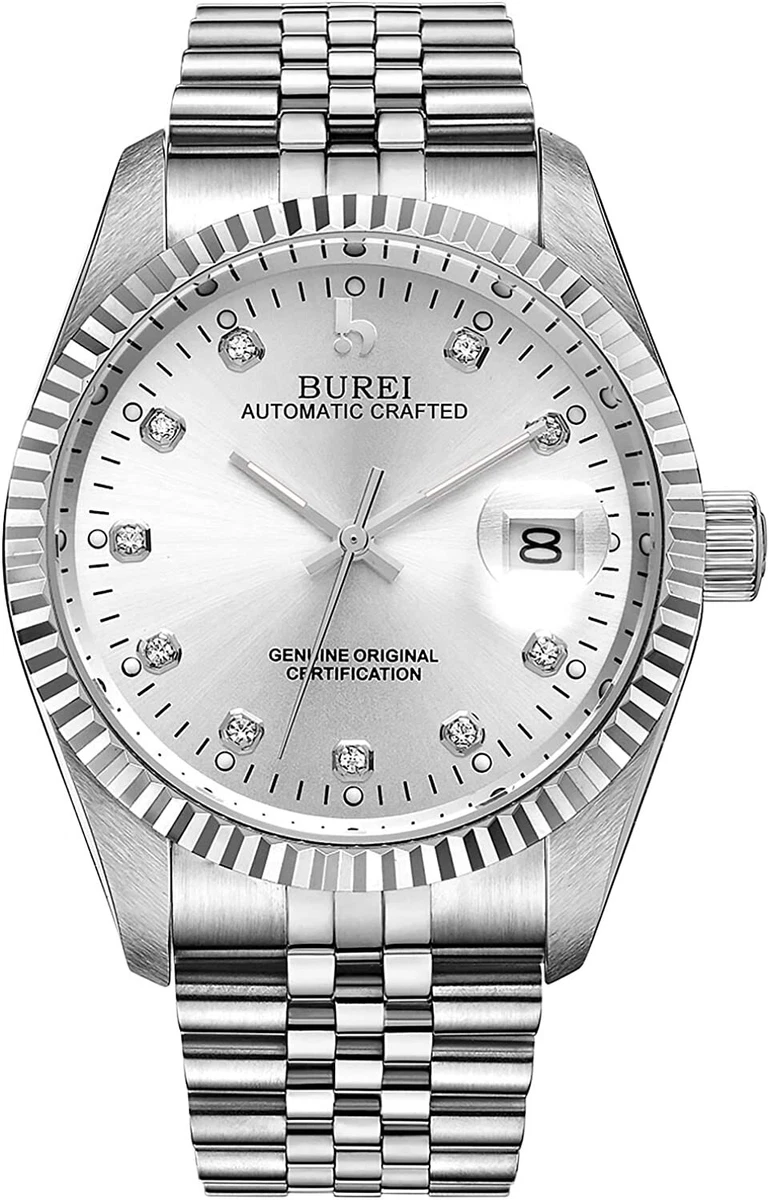 BUREI Men s Luxury Automatic Watch Two Tones Stainless Steel Dress