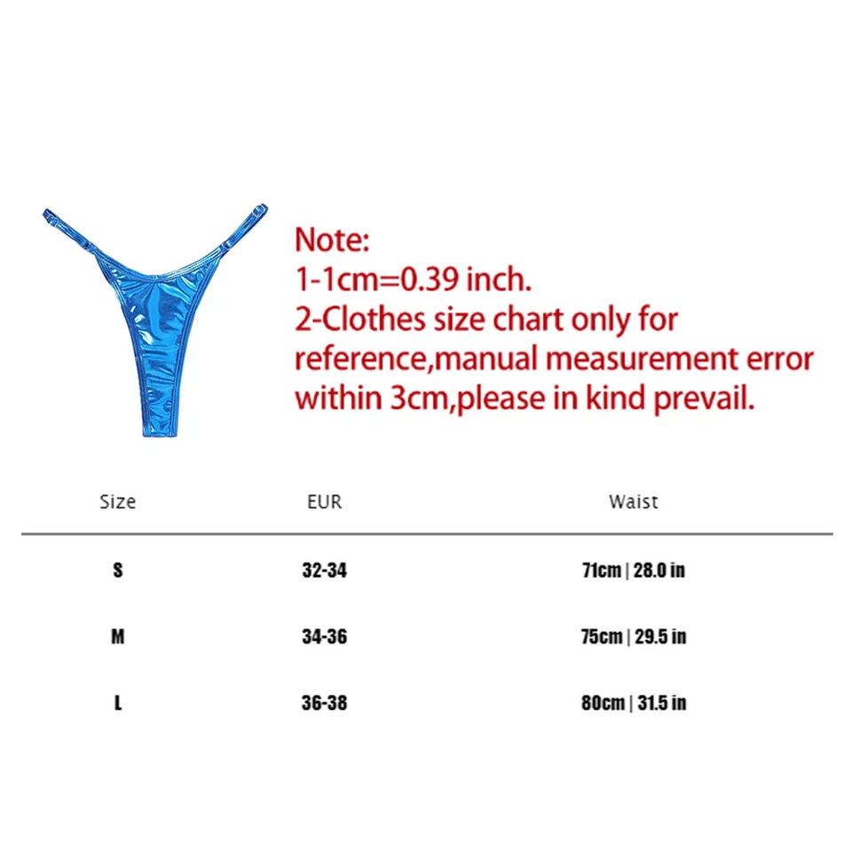 Brilliant Metal Women G-String Sexy Tanga Tanga Bikini Bikini Badeanzug W. / - Bild 2 von 4