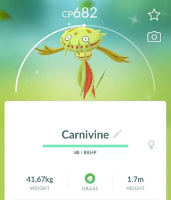    Shiny Carnivine - P T C have 80.000 stardust - Description