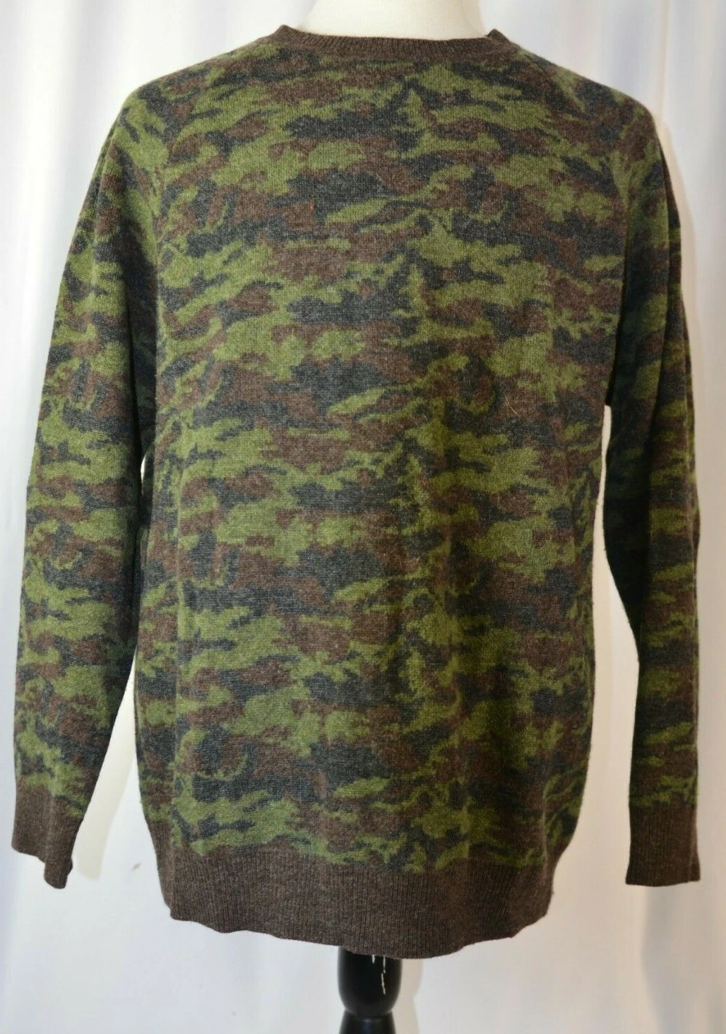 Slate & Stone Men's Sweater Size XXL Cammo Pullover Crew Neck Wool Blend Casual