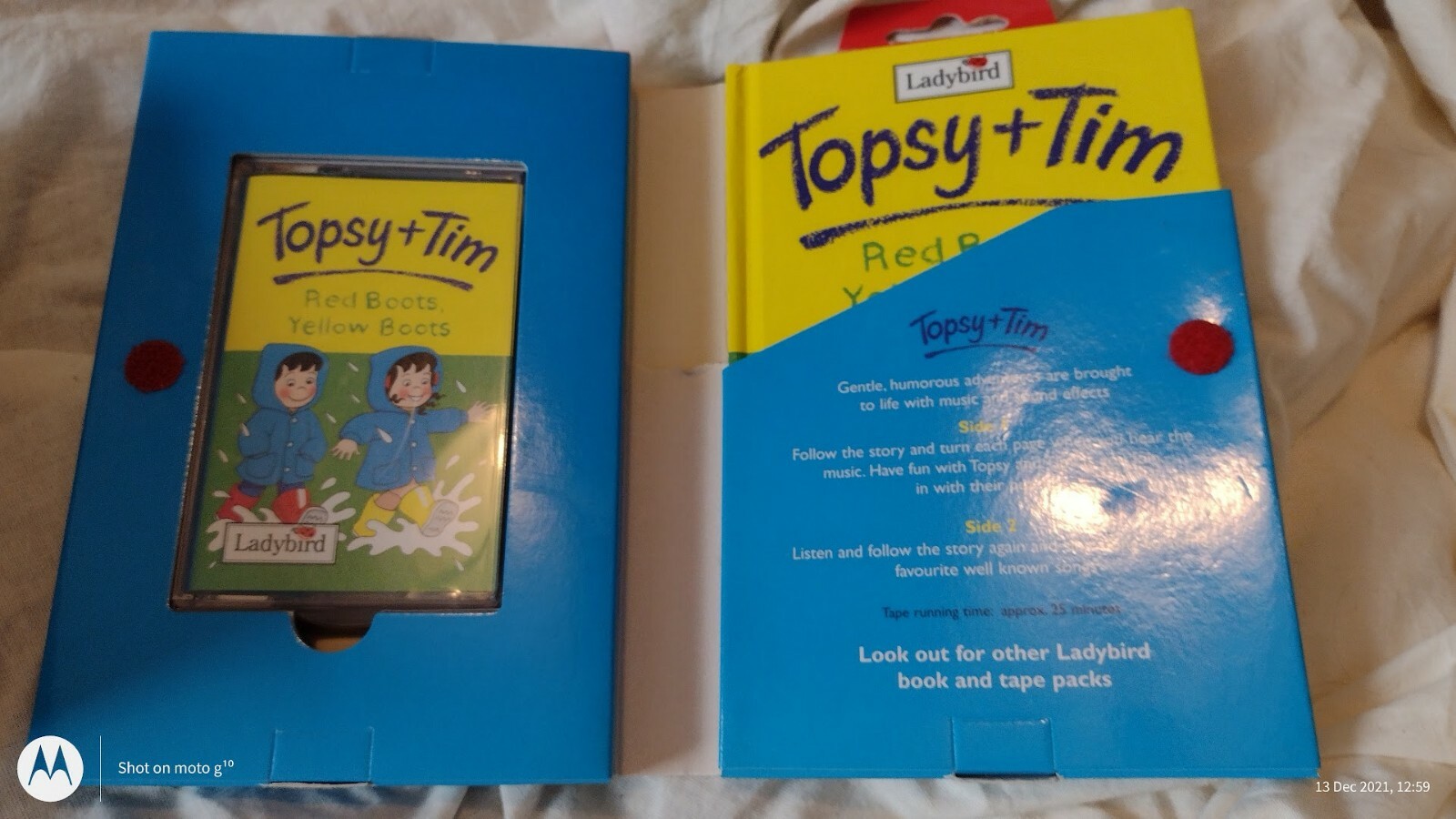 VINTAGE Ladybird book Topsy and Tim cassette & Book
