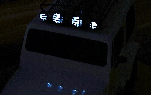 Yeah Racing 1/10 Rock Crawler Metal Wire Luggage Tray Type B w/4 White Lights - Image 2 of 3