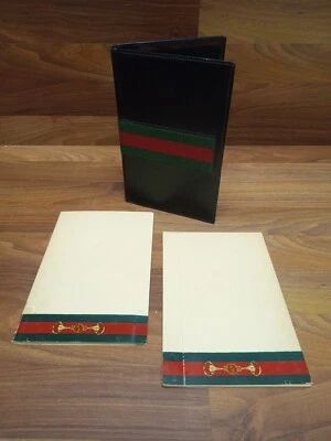 Authentic Vintage GUCCI Black Leather Notebook Address Book PLEASE READ DESCRIPT - Image 1 of 4