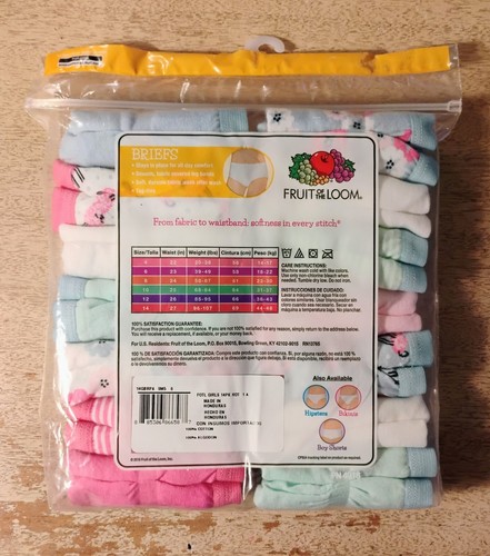 Fruit of the Loom Girls' Boy shorts/Briefs/Bikinis 14 Pack Choose Your Type/Size - Picture 10 of 22