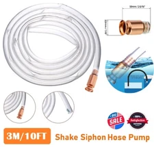 3M/10FT Siphon Hose Pump Self Priming Jiggler Shaker Transfer Fuel Water Oil US