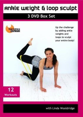 ANKLE WEIGHTS & LOOP 3 DVD SET 12 WORKOUTS  NEW LINDA WOOLDRIDGE BARLATES BARRE