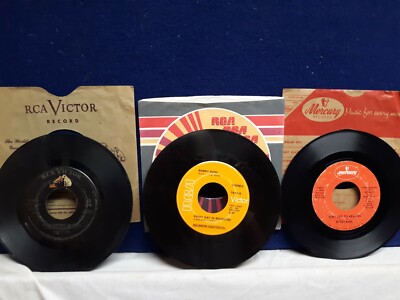 Bobby Bare 45 RPM 7'' Records Lot of 3 Lincoln Park Inn,500 miles,Got to Memphis