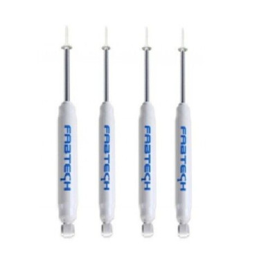 Fabtech White Hydraulic Shocks Set for 14-2024 Ram 2500 3500 4x4 4WD w/ 5  LIFT