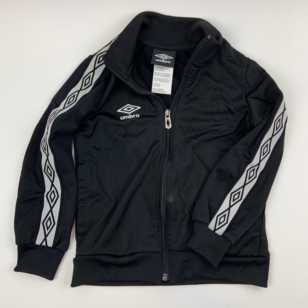 ☆UMBRO☆ Active Allround Stretch Long Sleeve Piste Black UQ Umbro Kids Jacket Long Sleeve Zip Up Black White XS | eBay