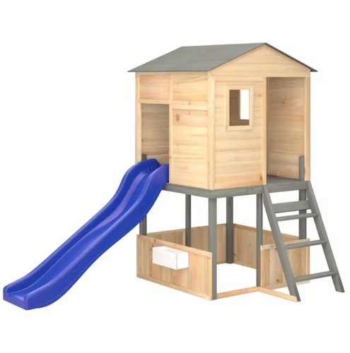 Premium Solid Wood Outdoor Play Set Kids Playhouse Treehouse For Children - Picture 4 of 8