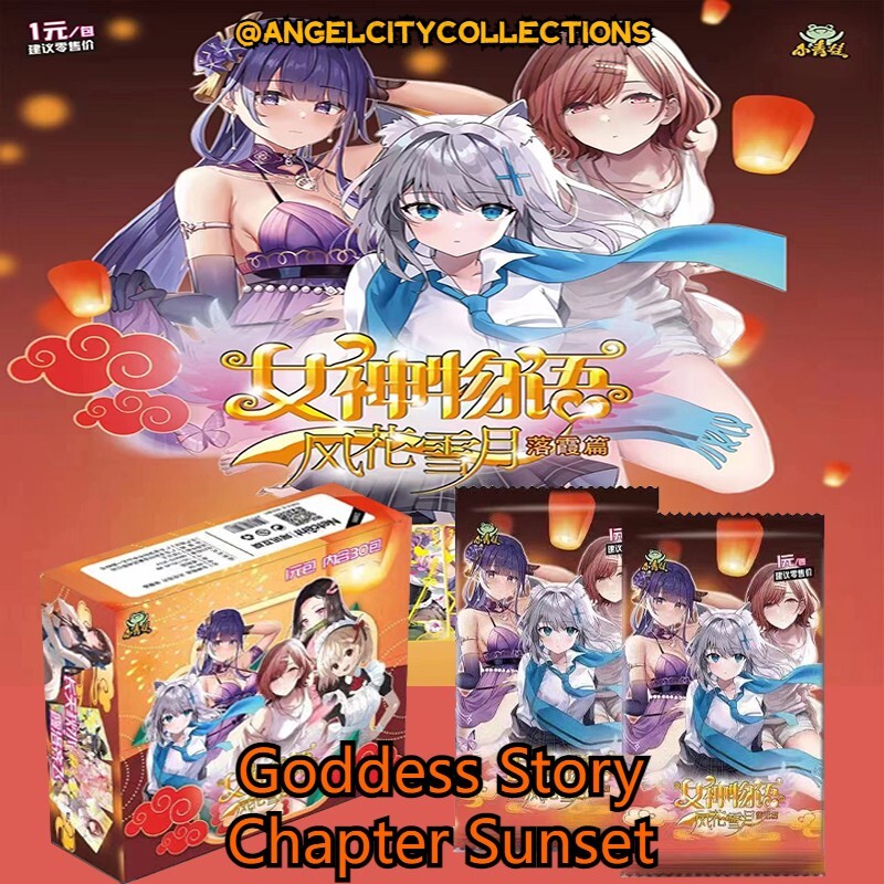 Goddess Story Anime TCG CCG Waifu 30 Packs Booster Box Chapter Sunset  Sealed New