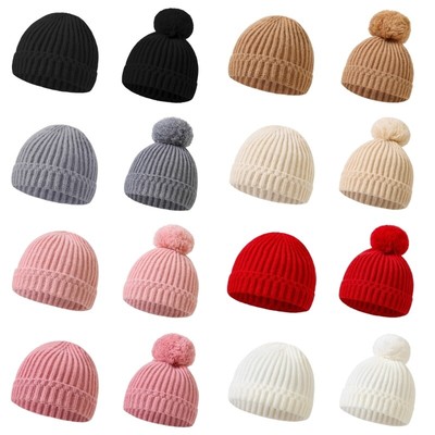 Multifunction Baby Bonnet Woolen Gentle Hat Soft Knitted Comfort Hat for Boy