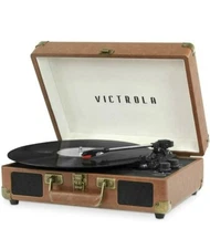 Victrola VSC-550BT-BRW Vintage Bluetooth Turntable with Speakers - Brown