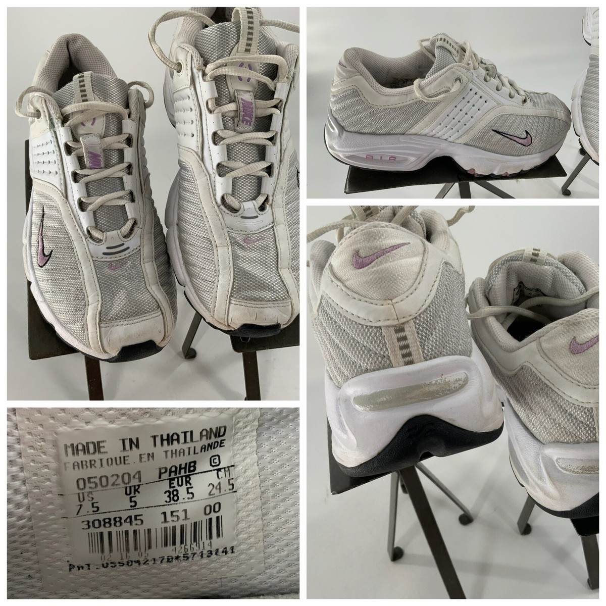 Nike Air 050204 Athletic Shoes 7.5 Women White w Laces YGI