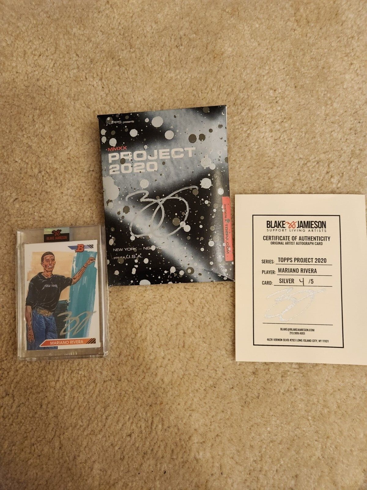 Mariano Rivera Blake Jamieson Silver Paint Pen Autograph Auto 4/5 eBay