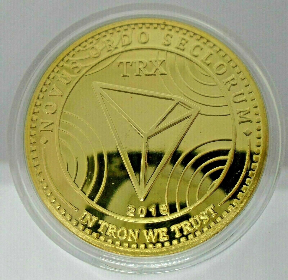 TRON (TRX) Cryptocurrency Novelty Physical Collectors Gold Plated Crypto  Coin | eBay UK