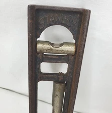 Vintage Stanley Cast Iron Level No 36 Machinist Leveling Tool 3 Bubble 9 Inch