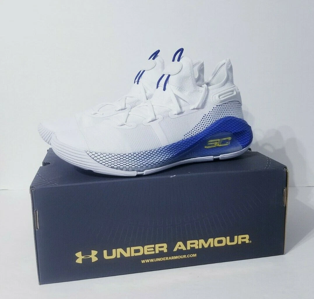 Stephen Curry Signed White and Blue Under Armour Curry 6