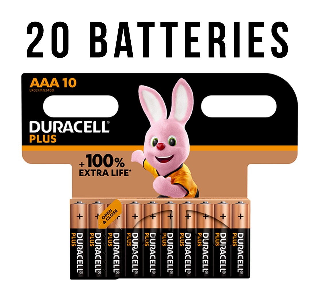 120 x Duracell AAA Plus Power +100% Alkaline Batteries LR03, MN2400 Long Expiry - Image 4