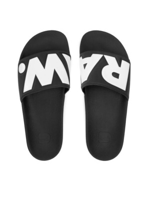 G-Star Raw Men's Cart Slide II Sandals Slippers Logo Black/White