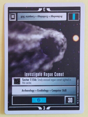 Star Trek CCG (Premiere) Mission: Investigate Rogue Comet (rare)