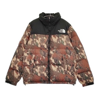 THE NORTH FACE Novelty Nuptse Down Jacket ND92336R Size L Brown black 6-0112A 