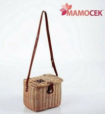 CESTO Vimini raccolta funghi cm.36x24 H26 c/tracolla tartufi orto