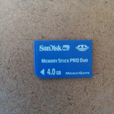 for sony electronic units Sand Disk Memory Stick Pro Duo 4.0 GB pre-owned