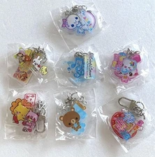 Kamio Japan Characters 3-Row Acrylic Key Chain Completes All 7 Types