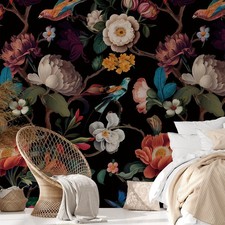 148"X98" Morden Floral Large Wall Mural Self Adhesive Living Room Wall Art Decor