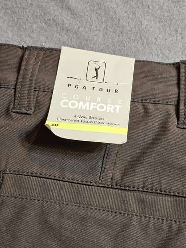 PGA TOUR SHORTS MENS 30 BROWN PERFORMANCE COURSE COMFORT GOLF 8 1/2" - Picture 5 of 10