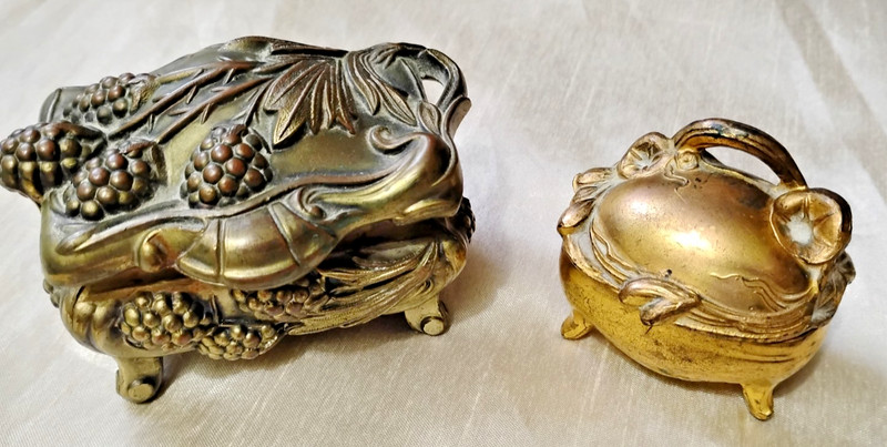 Two Art Nouveau Jewelry Caskets - Trinket Box Coon 348 & Ring Box