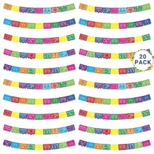 20 Pack 360 FT Cinco De Mayo Papel Picado Banner
