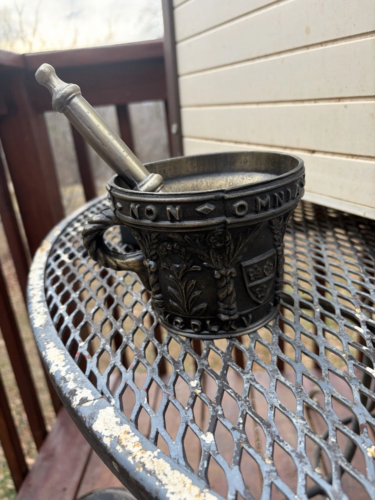 vintage mortar and pestle Cast Large 4lbs Pharmaceuticals Giveaway