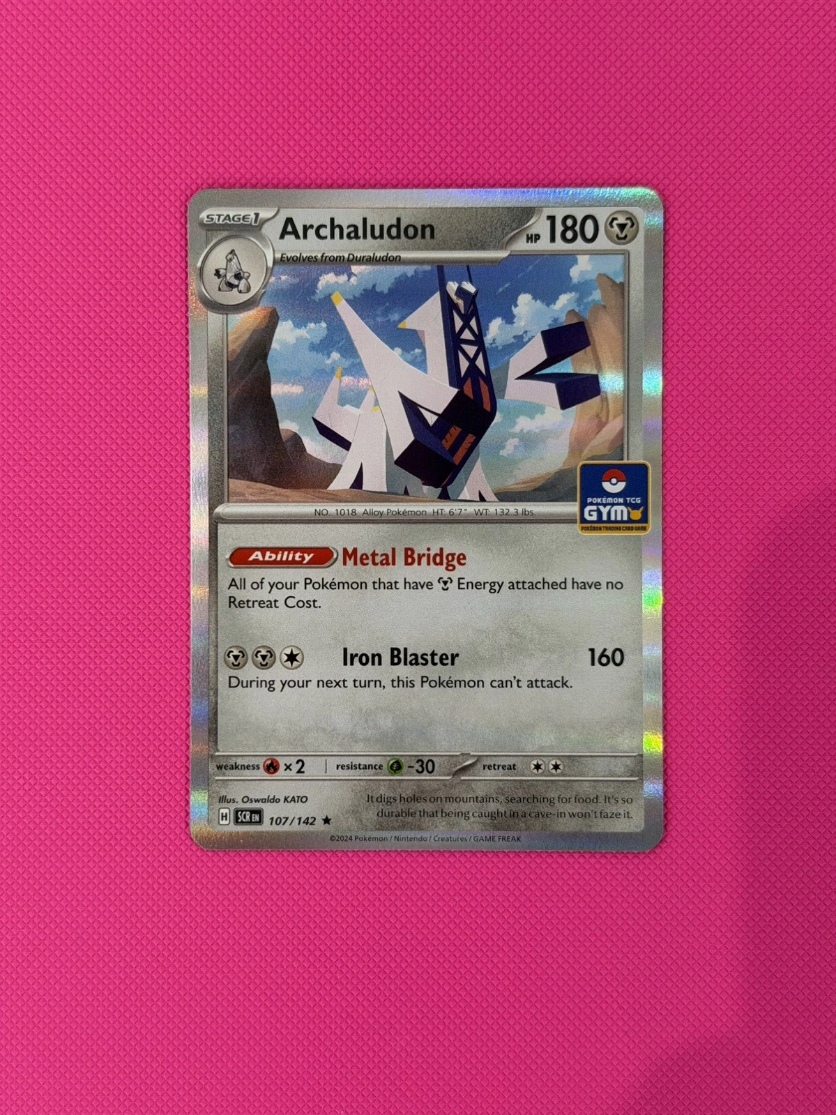 Pokémon Archaludon 107/142 TCG Gym Stamp Promo Series 3 Stellar Crown SCR