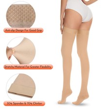 20-30 mmHg Leg Compression Sleeve Socks Thigh High Varicose Stockings Men Women