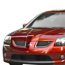 For Mitsubishi Galant 04-06 1-Pc Black 8x6 mm Horizontal Billet Bumper Grille