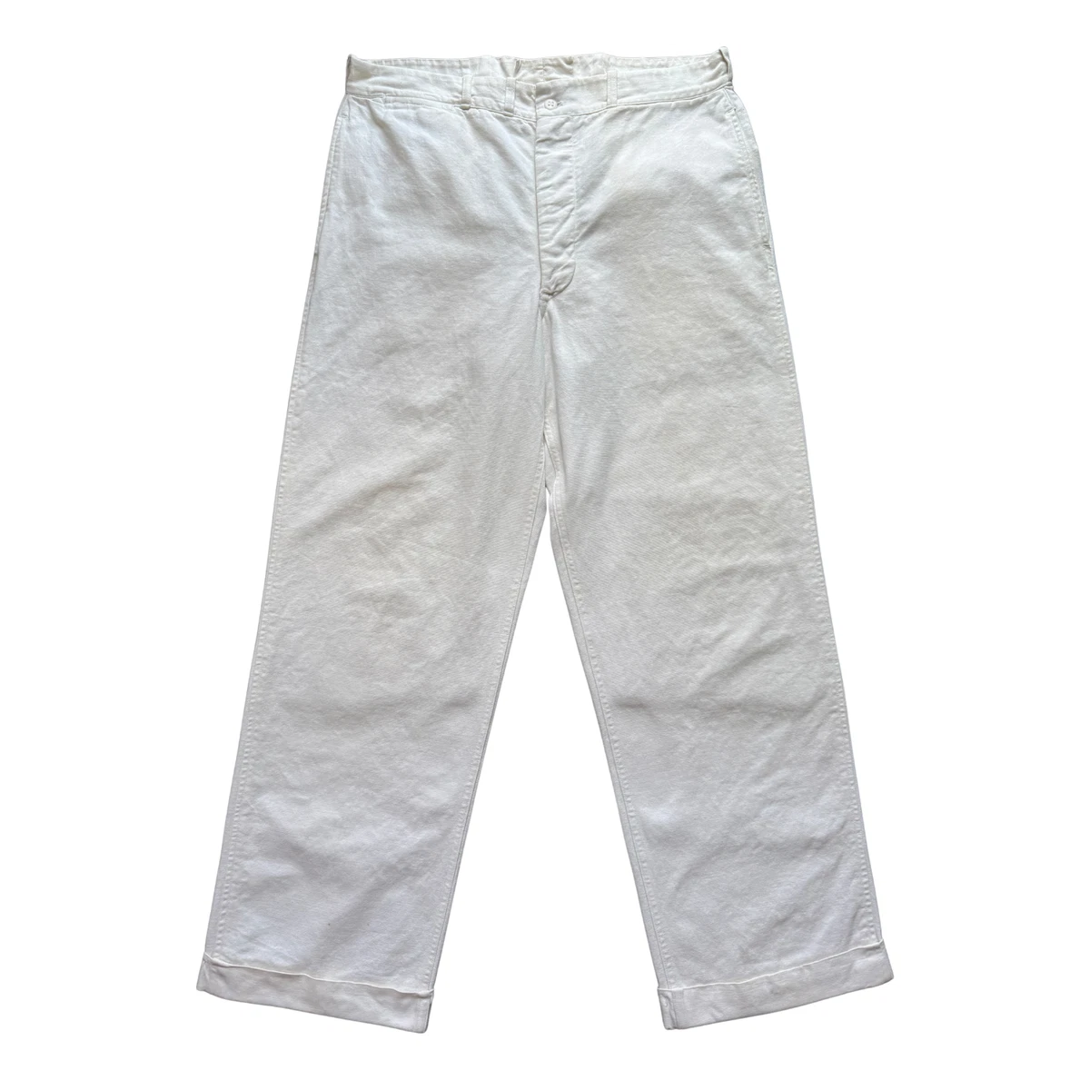 Cotton White Vintage Pants for Men for sale | eBay