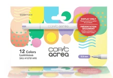 COPIC ACREA 12 Paint Markers LUMINOUS Water-Based/Opaque 0.8 mm NEW!