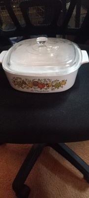 Vtg 1970s Corning Ware La Margolaine 2 Qt A-2-B Casserole With Lid Spice of Life