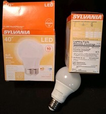 4 Non-Dimmable Sylvania Soft White LED 40W A19 Bulbs
