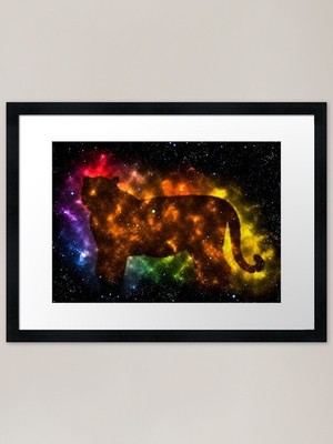 Tigernebel gerahmter Kunstdruck gerahmt Wandbild Poster Leinwanddruck Bild