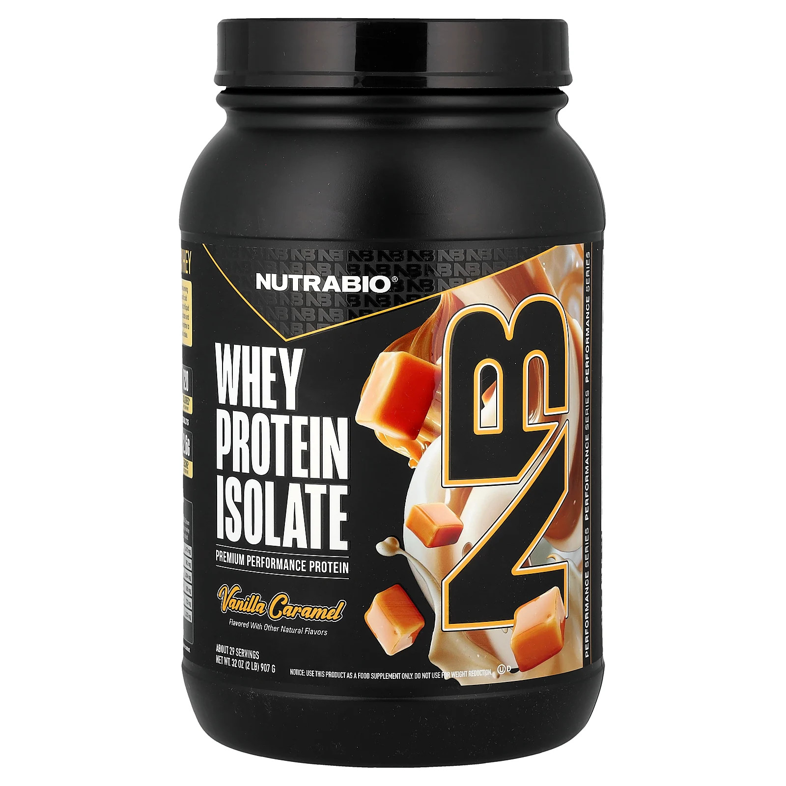 Изолят сывороточного протеина, ванильная карамель, 2 фунта (907 г)