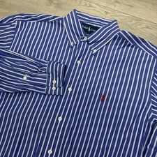 Ralph Lauren 100 Cotton Striped Mens Button Down Shirt Sz 15.5-34/35 Preppy