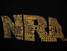 NRA Short Sleeve T-Shirt, Size XL Black