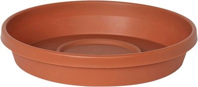 Terra Round Plant Saucer, Lightweight UV-Resistant Resin Outdoor &